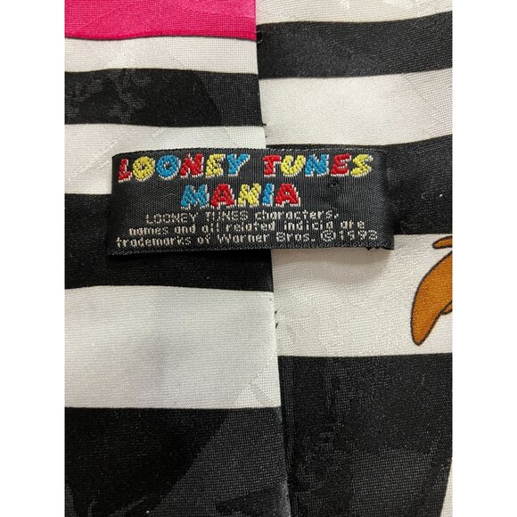Vintage 90's Looney Tunes Rappin Toons Bugs Bunny Sylvester Taz Tweety Rap Tie - Picture 7 of 7